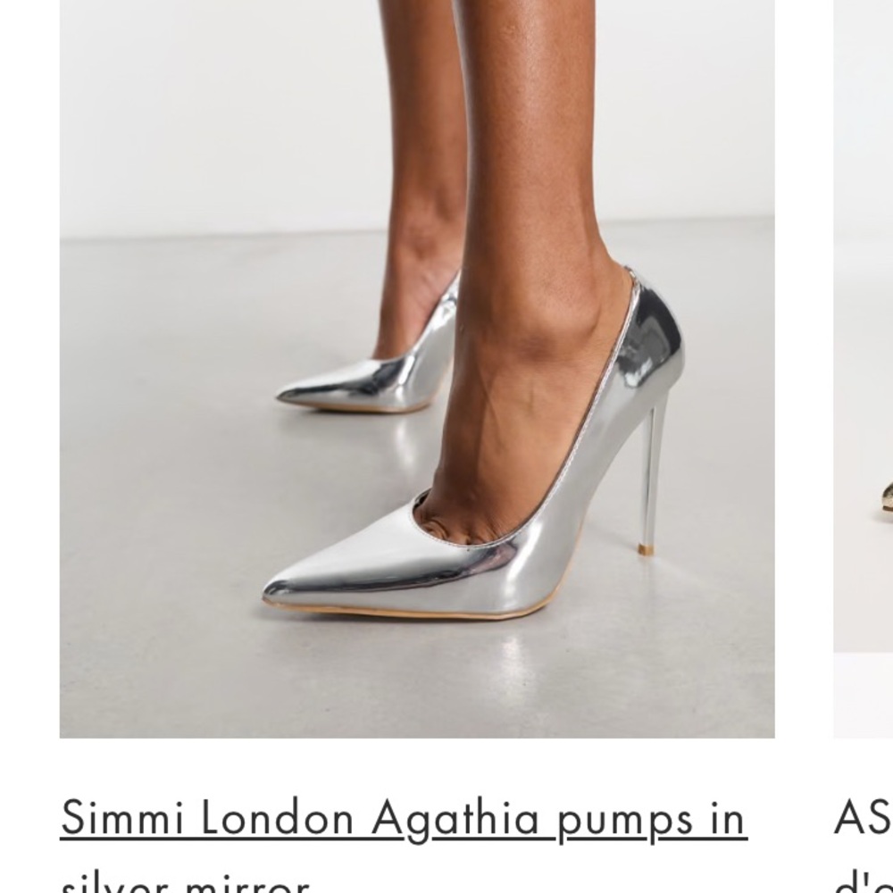 ASOS silver heels brand new